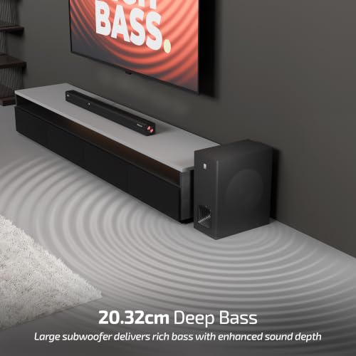 Image of iBall Cinebar 560 800W Soundbar, True 5.1 CH, Dolby Audio, Wireless Subwoofer & Satellites, Triple Driver Audio, 20.32cm Subwoofer, BT v5.3, HDMI ARC, USB, AUX, LED Display, Wall Mountable, EQ Modes