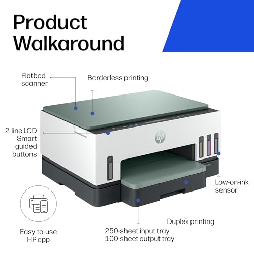 HP Smart Tank 7007 All in One Printer | Perfect for Home | Colour | Wireless | Print, Scan, Copy | Includes up to 3 Years of Ink | Refillable | 2-Sided Printing | Easy Setup | Reliable Wi-Fi - Image 6
