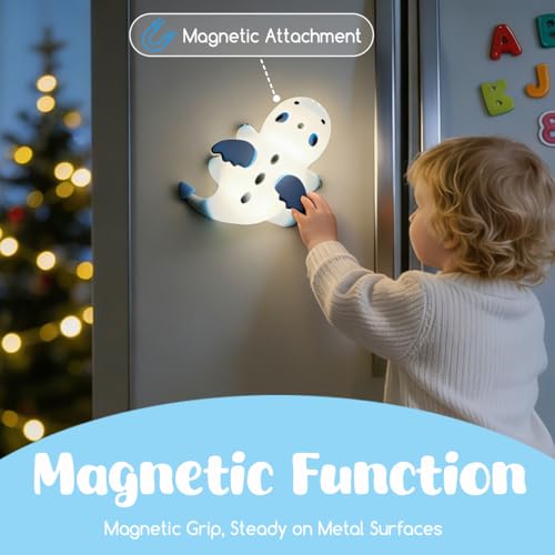 Image of LEDHOLYT Sweet Deer Kids Night Light - Silicone Nursery Lamp for Baby and Toddler, Animal Lamp for Boys and Girls, Squishy Bedroom Light, Cute Illumination for Kids Room