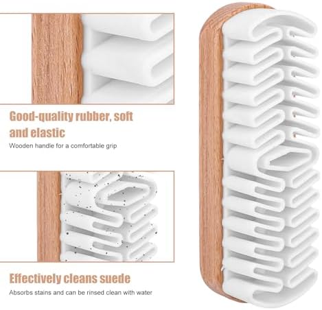 4pcs Suede Shoe Cleaning Kit, 3 Suede Shoe Brushes Cleaner Kit with Long Rubber Wiping Eraser for Shoes Boots Sneaker Bag & Jackets - 3