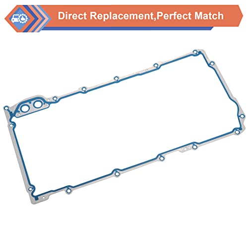 Zonfant Engine Oil Pan Gasket Set, Compatible With 4.8L 5.3L 6.0L 6.2L Chevy Silverado, Suburban, Tahoe, Trailblazer, Gmc Sierra, Yukon, Cadillac Escalade, Replace #Os30693R 12612350 #TOP1