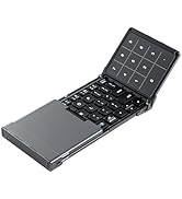 iClever 折りたたみ キーボード Bluetooth ワイヤレス 折り畳み モバイルキーボード 多機能 タッチパッド/テンキー付き US配列 マルチペアリング Type-C充電 コンパクト...