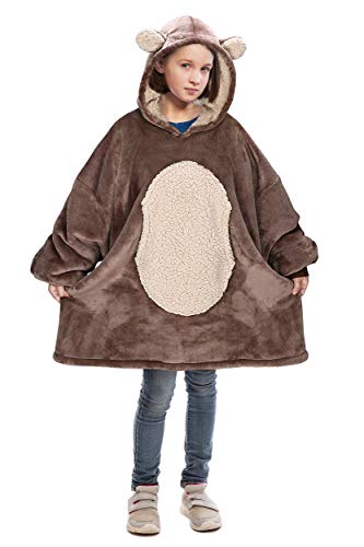 Image of Catalonia Oversized Hoodie Blanket Sweatshirt, Comfortable Sherpa Giant Pullover with Large Front Pocket for Adults Men Women Teenagers Wife Girlfriend