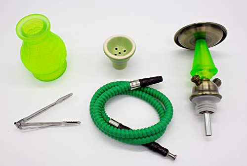 CT Shisha Set, Wasserpfeife, Mini Shisha for travel, klein Wasserpfeife für Reise, ca. 30 cm Hohe, ideal für 1 bis 2… – Bild 3