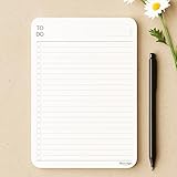 To Do List Notepad – (2 Pack, 50 Sheets Each) A5 Size (8.3'x5.8') Premium Thick Paper With Cardboard Back Support, Undated Daily Planner Notepad, Daily To Do List Notebook, Ruled Pages, Checkboxes, Deadline Column.