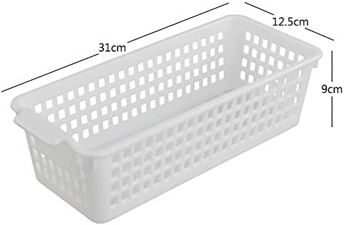 Yarebest 3-pack Small Plastic Handy Basket for Storage (White)