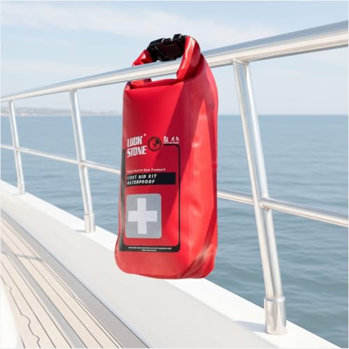 Bolsa Seca Impermeable para Primeros Auxilios, Vacía, con Cierre de Enrollado, Bolsa de Almacenamiento de Emergencia para Barco, Kayak y Viaje, Organizador Portátil de Clínica (2 Litros)