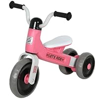AIYAPLAY Baby Balance Bike for 1-3 Years Boys Girls, Toddler Balance Bike with No Pedal, 3 Silence Wheels, Safe Limited Steer, for Indoor Outdoor Riding, Pink