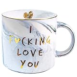 VILIGHT Girlfriend Boyfriend Gifts I Love You Mug for Him Her - Funny Presents Ideas for Husband Wife - Marble Coffee Cup 11.5 Oz