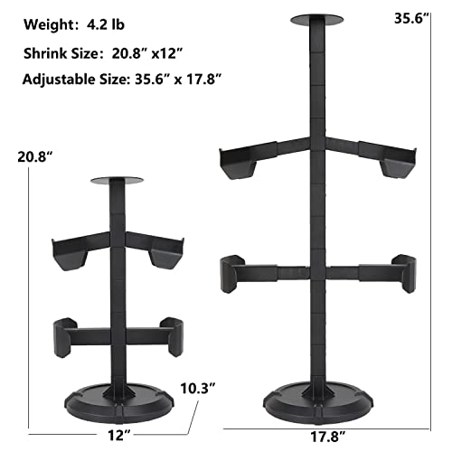 Doxiglobal Tactical Gear Stand Helmet Display Holder Tree Rack Organizer Adjustable For Military Training Vest Armor Breastplate (Black) #TOP1