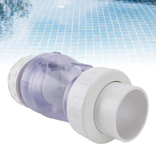 Clapet anti-retour pour accessoires de piscine de 2 pouces avec boîtier transparent