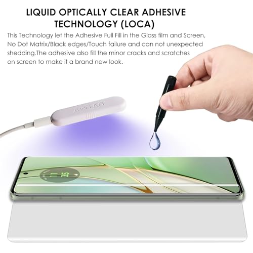 Image of SHILD� - (Pack 1 Curved Perfect - Fits Design Tempered Glass Screen Protector For Motorola Moto Edge 40 | UV Tempered Glass Protector For Moto Edge 40-9H Hardness /HD /Fingerprint Working