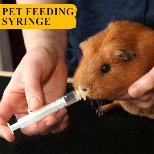 AIYVELU 8pcs Mini Schnuller und Spritze, Haustier Schnuller mit Spritze, Haustier Fütterung Silikon Schnuller Spritze für Welpen, Katzen oder andere Haustiere