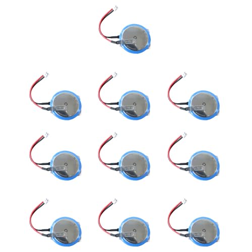 MEELER 10 Pcs 3V 550mAh CR2450HR Battery with 1.5 mm Connector Disposable Battery