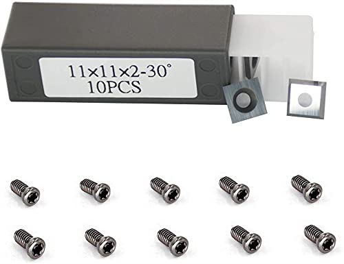 NIDUNO 10pcs 11mm carré Coupe-Cutter de Rechange en carbure d'insertion des Couteaux for Le Travail de Bois Convient à la tête de la raboteuse hélicoïdale en Spirale ou en tournant