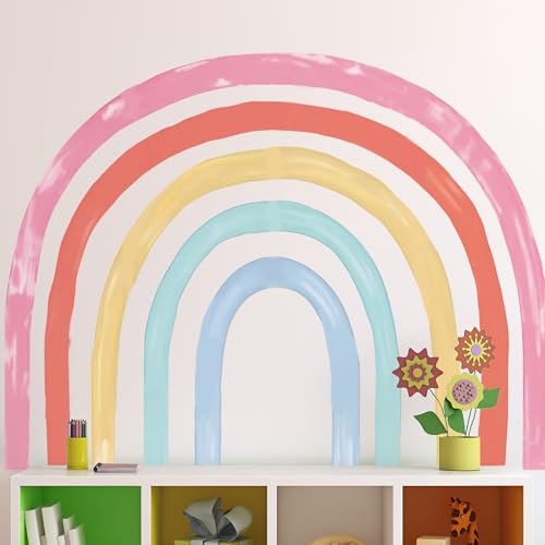 Vinilo decorativo arcoíris grande para pared 121x160 cm