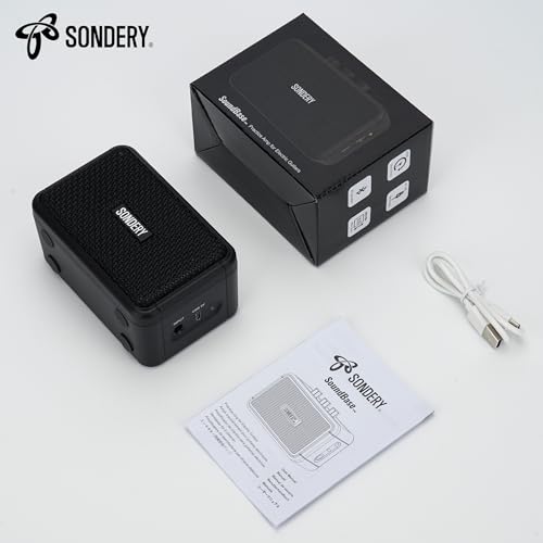 Sondery Mini Guitar Amp for Electric Guitars 5W Two Speakers Rechargeable Portable Pratice Small Amplifier with Overdrive/Clean Effects and Bluetooth