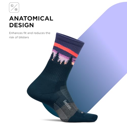 Image of Feetures Trail Max Cushion Mini Crew Sock - Hiking Socks for Men & Women