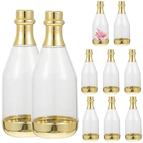 Fopytu 10 Pcs Mini Champagne Bottles Candy Bottles Champagne Bottle Shaped Box Party Favors Gifts Packing for Baby Shower Wedding Birthday Party