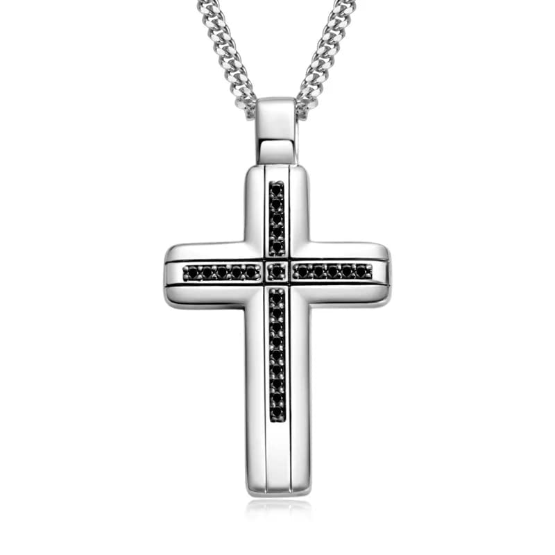 Collier croix moissanite en argent 925 éclat d'exception