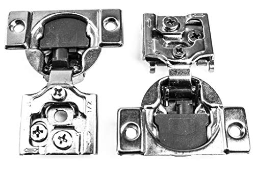 Berta (6 Pieces) 1/2 Inch Overlay, 90 Degree Restricted Opening Angle, Soft Closing, 6-Ways 3-Cam Adjustment, Concealed Face Frame Kitchen Cabinet Door Hinges With Screws (1/2" Overlay, 6 Pieces) #TOP1