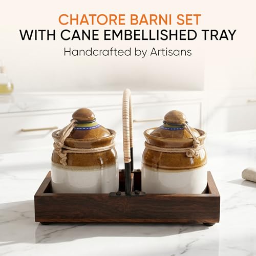 Image of Chatore Barni Set with Cane Embellished Tray