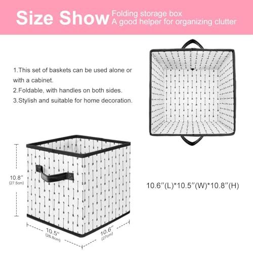 Boîte de rangement pliable cube avec poignées solides pour linge et vêtements