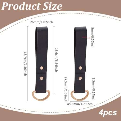 PH PandaHall Skirt Hike Medieval Belt Renaissance Style Leather Belt with Double D-Rings Retro Ring Belts Waistband Accessory2