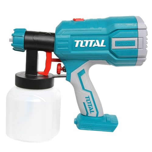 Total - Pistola A Spruzzo A Batteria 20V | Verniciatore Per Muri, Legno, Metallo | Regolazione Flusso E Spruzzo | Capacità 800 Ml, Multicolore - 2