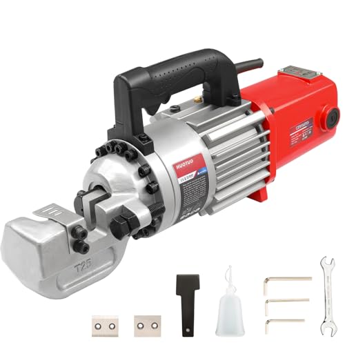 HUOTUO 1" Elektrischer Hydraulischer Betonstahlschneider 2-3S Schnittgeschwindigkeit Tragbarer Betonstahlschneider Schneiden von Betonstahl 4-25mm #8 (RC25)