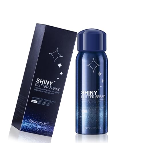BERUHIGT Spray Glitterato per Capelli e Corpo, 60 ml, Argentato, Per Trucco del Corpo, Decorazione per il Viso e Occasioni Speciali