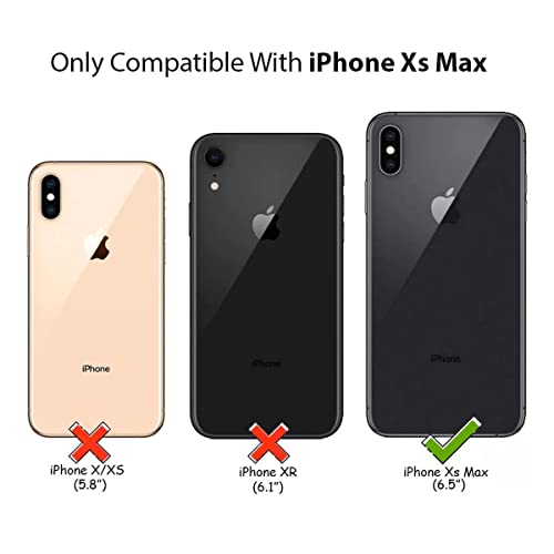 Image of LIRAMARK PU Leather Flexible Back Cover Case Designed for Apple iPhone Xs Max (Red)