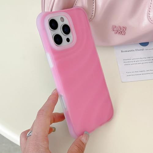 Coque silicone liquide iPhone 16 Pro Max antichoc de luxe rose