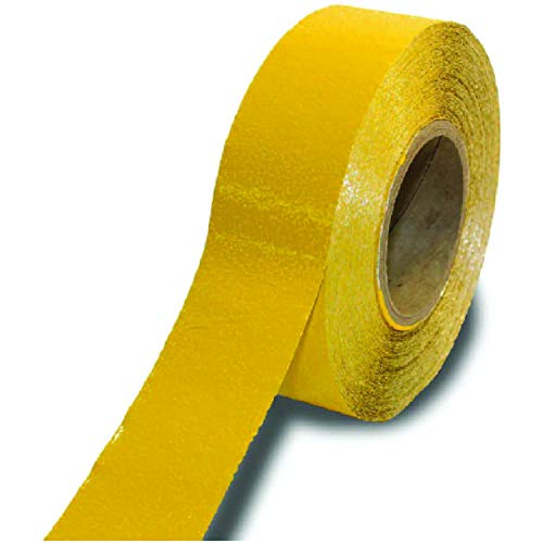 Yellow Foil Reflective Basketball & Pickleball Court Marking Tape, Permanent Outdoor Line Tape for Asphalt & Concrete, Weatherproof, High Visibility, Anti-Slip (2 Inches x 150 Feet per Roll)