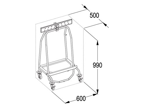 GiMa 45900 Edelstahl Schließe Sackkarre Sack