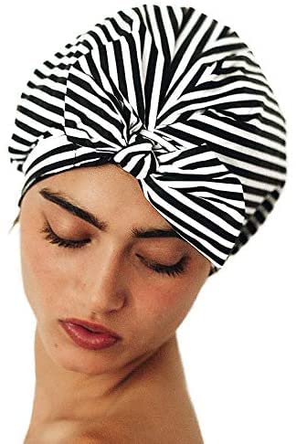 image for ACEmedia Luxury Shower Cap for Women - Waterproof and Mold Resistant, 