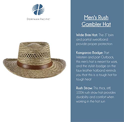 Dorfman Pacific Co. Men's Rush Gambler, Natural, Large #TOP4