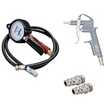 Générique - Pack Pistolet Manomètre de Gonflage des Pneus EURODAINU Soufflette 2 Raccords Euro
