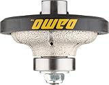 DAMO F20 - Rueda de perfil para fresadora de mano con diamante de Ogee de 3/4 pulgadas con rosca de 5/8-11 para mármol de granito y hormigón
