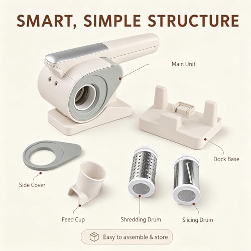Rallador eléctrico de queso portátil miniatura 6