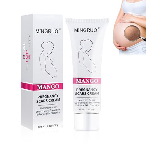 MINGRUO Crema de Masaje Antiestrías, Crema Estrias Embarazo, Cicatrices De Embarazo Eliminar Crema, Cuidado de la Piel, Reparadora Y Cicatrizante Estrías