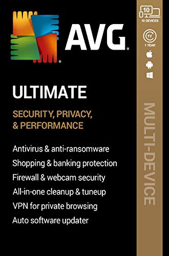 AVG Ultimate 2020 | 10 Devices | 1 Year | PC/Mac | Activation Code by email