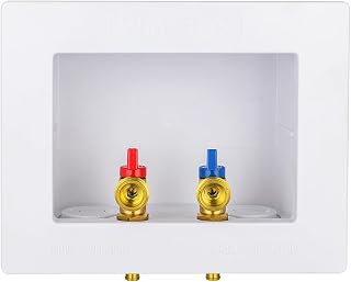 EFIELD Double Drain1/2 Inch PEX Crimp Connection x 3/4 Inch MHT Washing Machine Outlet Box, Pex Crimp Box