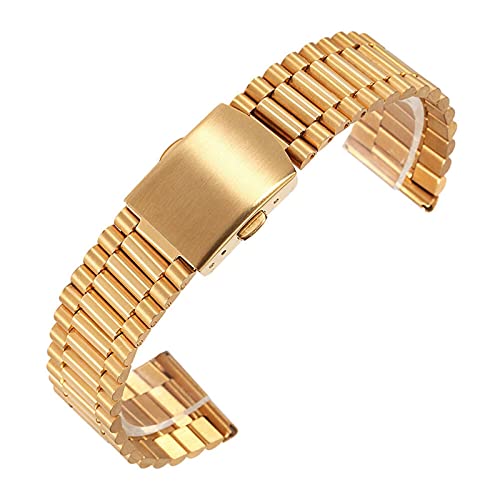 Bracelet de montre en acier massif premium avec maillons réglables pour boîtier universel