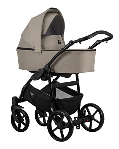 KUNERT Kinderwagen MATA 2in1 Sportwagen Babywagen Komplettset Kinder Wagen Set 2 in 1 (2in1, mocca + schwarzer Rahmen)