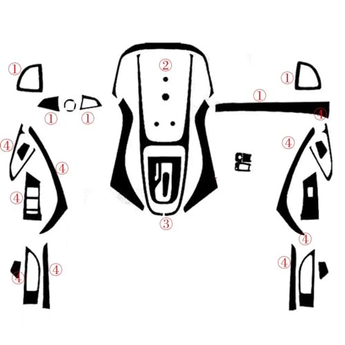 Autocollant console centrale carbone 5D contre rayures pour Buick Verano