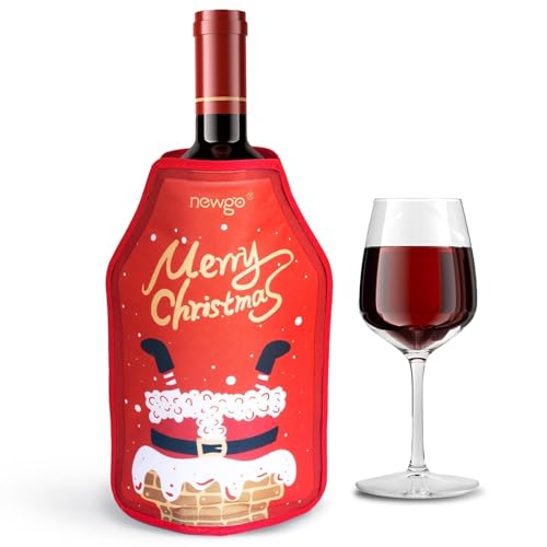 NEWGO Kühlmanschette Wein Aktiv Weinkühler Flaschenkühler Manschette Interessanter Weinkühler, Champagner, Rotwein, Flaschenkühlerhülle, wasserdichtes Material, Urlaub, Party, Geschenk