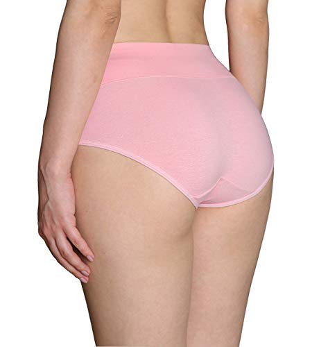 Image of INNERSY Womens Underwear Cotton Briefs Postpartum High Waisted Panties 5 Pack