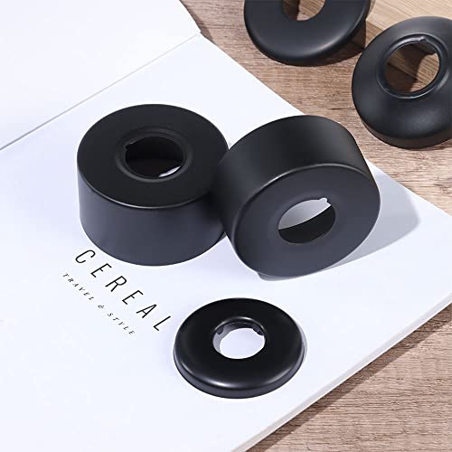 2 Stück Ø 25mm (3/4) Duscharmatur Rosette Schwarz,Abdeckrosette Schwarz, Rohrabdeckung,Rosette Wasserhahn,Rosette für Duscharmatur,Wasserhähne,Heizkörper(Schwarz, 70 * 25)