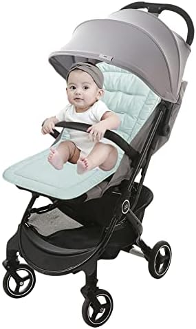 Reversible Baby Pushchair Seat Liner Cotton Stroller Seat Pad Universal Pram Insert Pad Baby Carriage Pram Liner Pushchair Cushion Mattress Breathable Buggy Seat Cover Washable Warm Infant Seat Mat